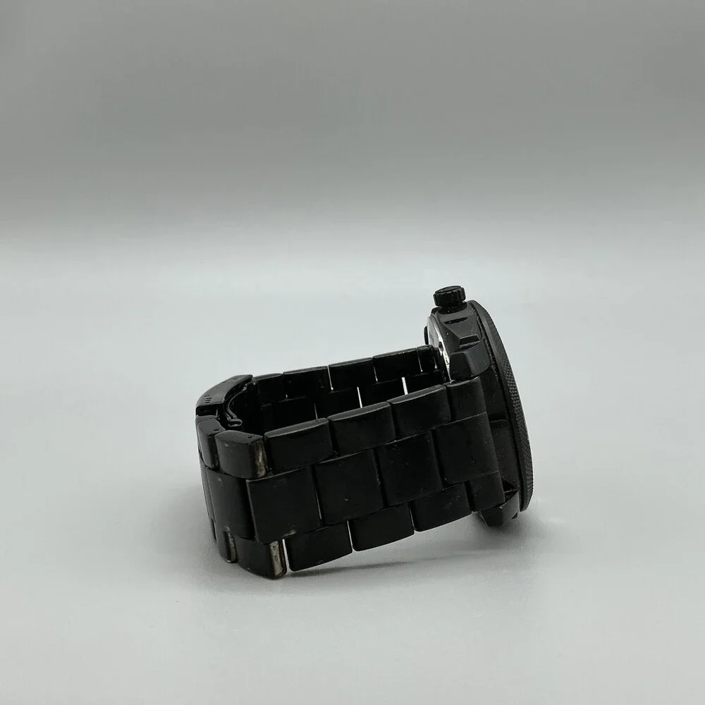 Fossil Machine FS4775 Mens Watch 42mm Black Dial Stainless New Battery 6.5